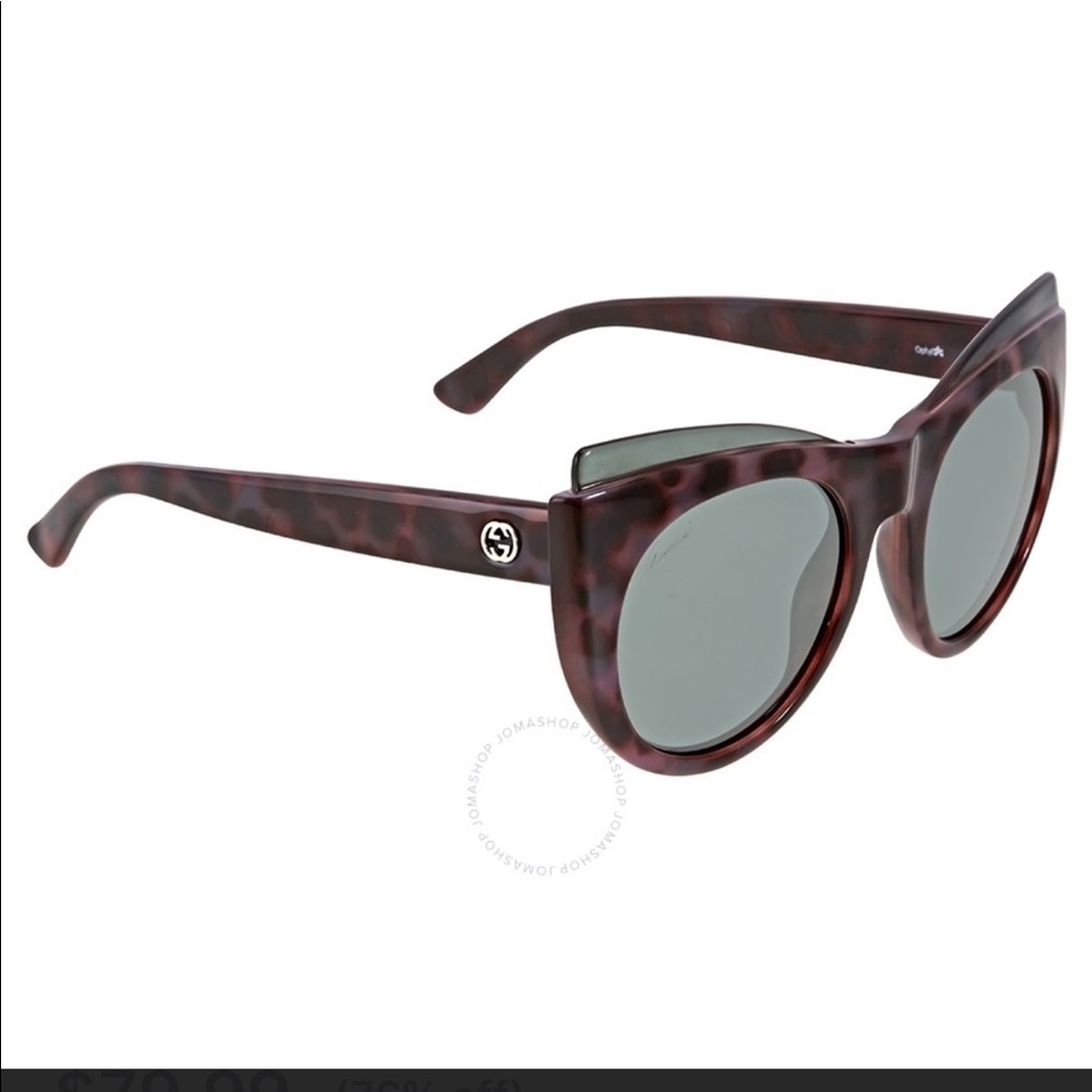 Gucci Pink Havana Cat Eye Sunglasses